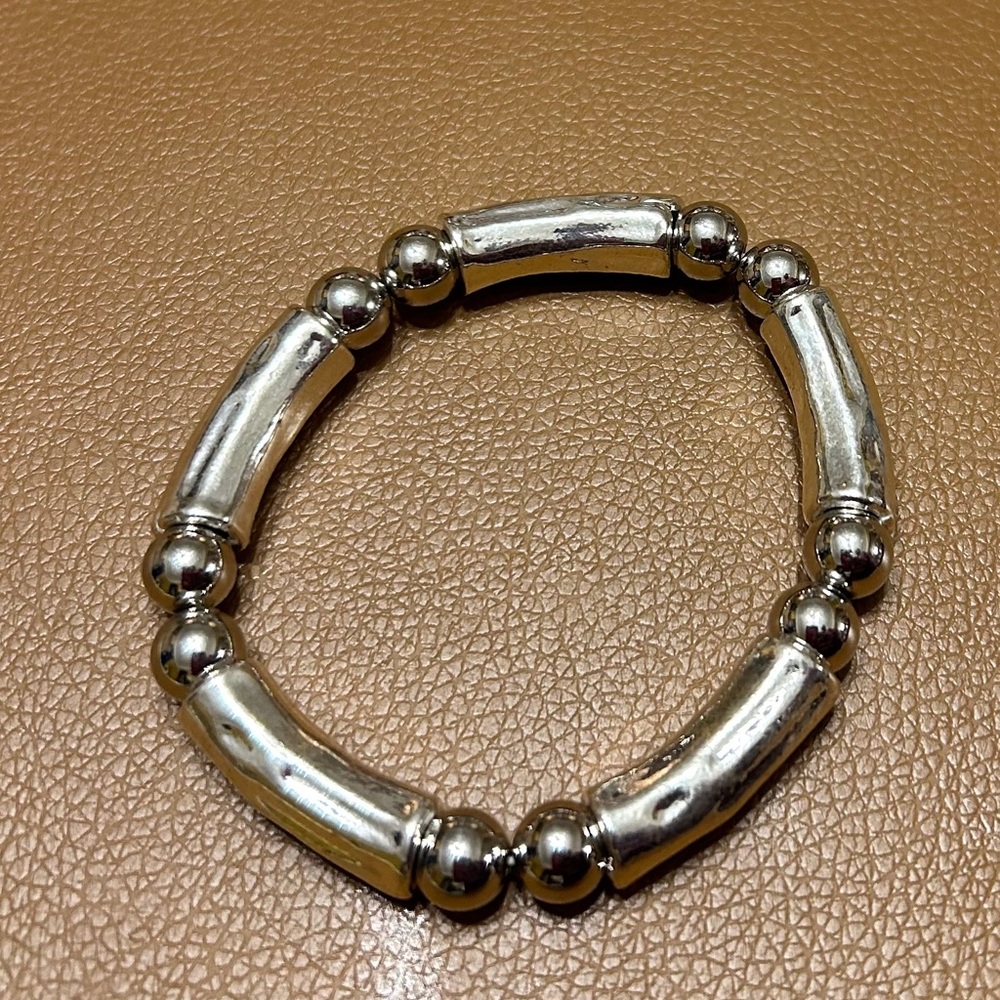 Silver Beaded Bracelet